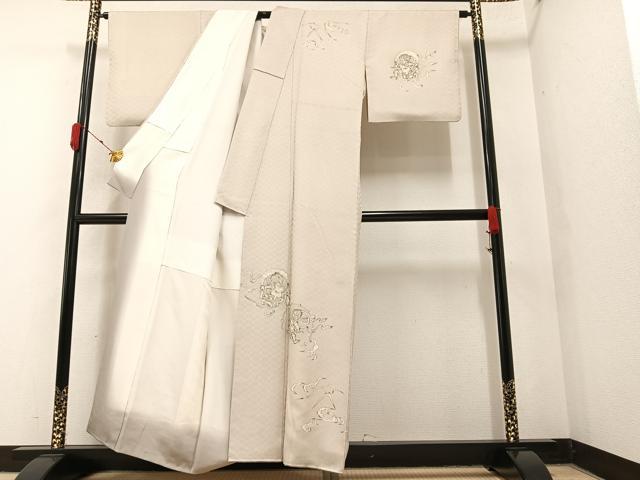 平和屋着物●花織　訪問着　手描き　風神雷神　正絹　逸品　AAAY5923ph