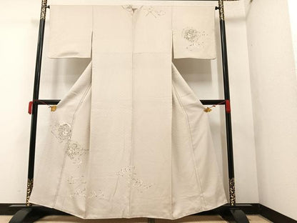 平和屋着物●花織　訪問着　手描き　風神雷神　正絹　逸品　AAAY5923ph
