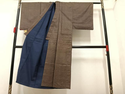 平和屋着物●男性　本場大島紬　アンサンブル　一元７マルキ　正絹　逸品　AAAY5633ph
