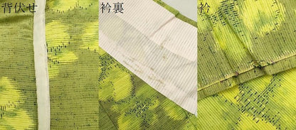 平和屋着物▽上質な紬 単衣 舞花文 正絹 逸品 CAAV3884dy
