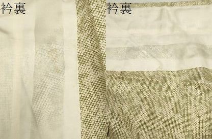 平和屋着物▽上質な紬 単衣 更紗花文 正絹 逸品 CAAV3891dy