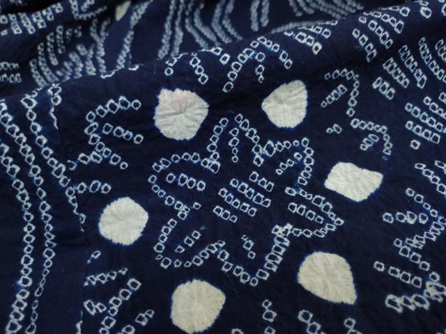 平和屋着物∴夏物 浴衣 有松鳴海絞り 草花文 綿 逸品 DAAV4147ud