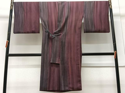平和屋着物＃道中着　霞文　暈し染め　ロング丈　正絹　逸品　CAAV5682id