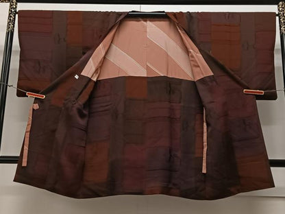 平和屋着物∞道行コート 霞文 暈し染め 正絹 逸品 CAAV5736id