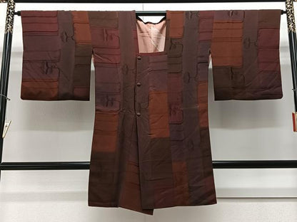 平和屋着物∞道行コート 霞文 暈し染め 正絹 逸品 CAAV5736id