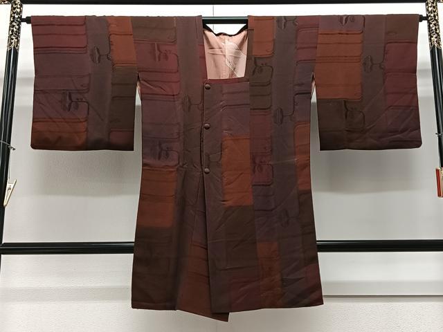 平和屋着物∞道行コート 霞文 暈し染め 正絹 逸品 CAAV5736id