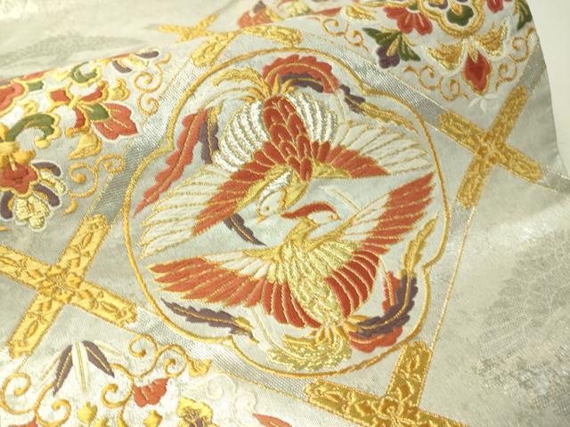 平和屋着物▼六通柄袋帯　唐織　正倉院天井華文　金銀糸　正絹　逸品　CAAV8451vp