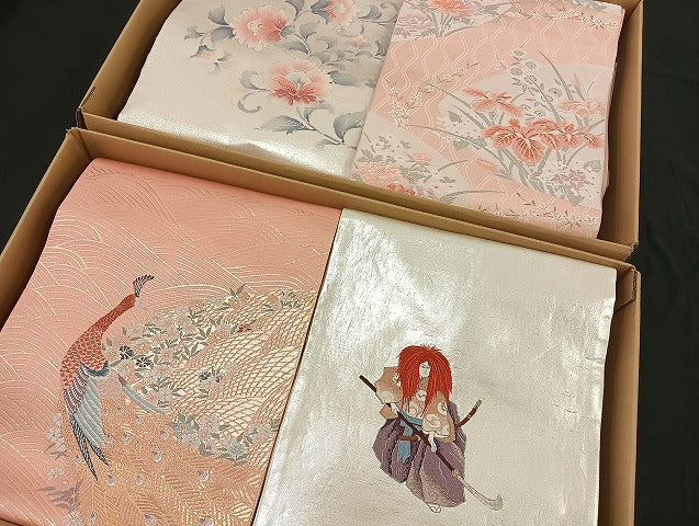 平和屋着物■名古屋帯 まとめて100点 孔雀 人物 能 菖蒲 更紗 花柄 刺繍 銀彩 金銀糸 など 着用可能多数 未使用品あり 全て正絹 mmm916