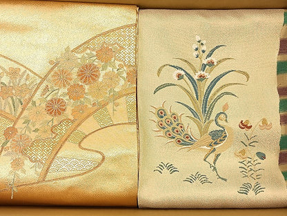 平和屋着物■名古屋帯 まとめて100点 孔雀 尾長鳥 更紗 花柄 相良刺繍 金銀糸 など 着用可能多数 未使用品あり 全て正絹 mmm914