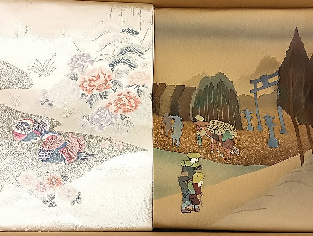 平和屋着物■名古屋帯 まとめて100点 孔雀 鴛鴦 馬 人物 風景 花柄 作家物 金彩 金銀糸 など 着用可能多数 未使用品あり 全て正絹 mmm915
