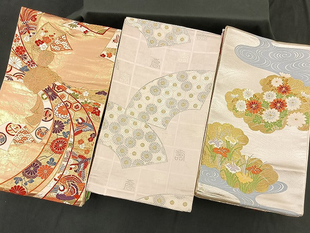 平和屋着物■袋帯 西陣 まとめて100点 鳳凰 鶴 尾長鳥 鴛鴦 蝶 風景 更紗 松竹梅 花柄 正倉院 金銀糸 など 未使用品あり 全て正絹 mmm920