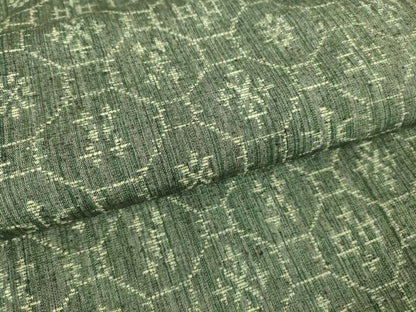 平和屋着物▽上質な紬　単衣　蜀江花文　正絹　逸品　DAAV5028az