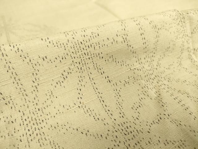 平和屋着物▽色留訪問着 単衣 紬地 麻の葉文 正絹 逸品 DAAV5033az