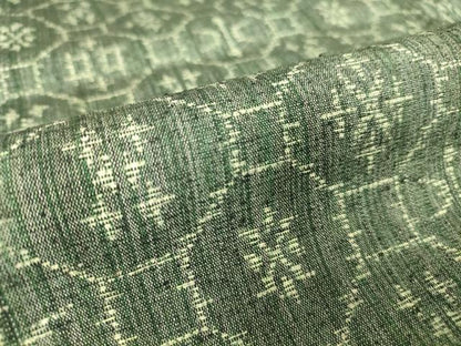 平和屋着物▽上質な紬　単衣　蜀江花文　正絹　逸品　DAAV5028az