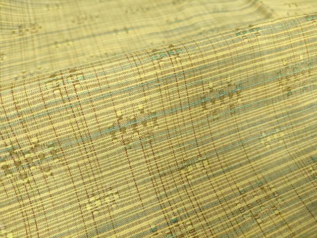 平和屋着物▽上質な紬 単衣 花織 霞文 正絹 逸品 DAAV5027az