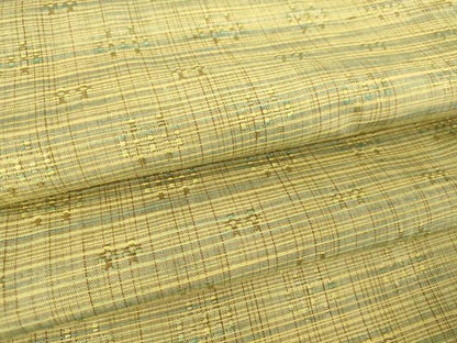 平和屋着物▽上質な紬 単衣 花織 霞文 正絹 逸品 DAAV5027az