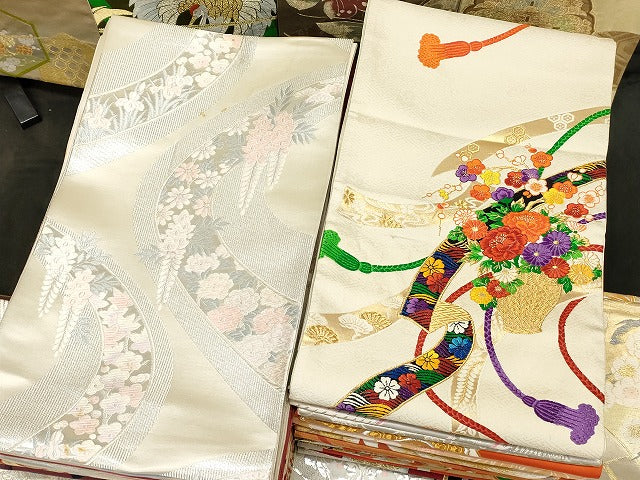 平和屋本店■袋帯 西陣 まとめて100点 鳳凰 鶴 蝶 更紗 花柄 宝相華 作家物 金銀糸 など 着用可能多数 未使用品あり 全て正絹 se3454