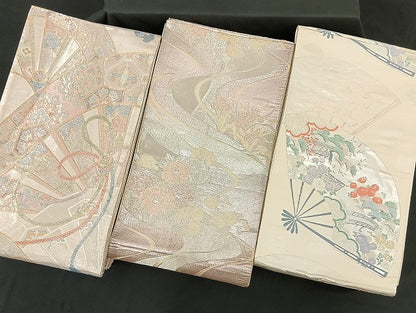 平和屋着物■袋帯 西陣 まとめて100点 向い鶴 鴛鴦 孔雀羽 蝶 人物 風景 松竹梅 花柄 佐賀錦 前田眞織物謹製 未使用品あり 全て正絹 mmm926
