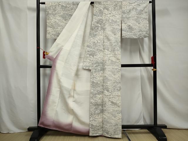 平和屋着物■上質な紬 風景文 正絹 逸品 AAAY5493gw