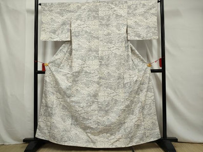 平和屋着物■上質な紬 風景文 正絹 逸品 AAAY5493gw