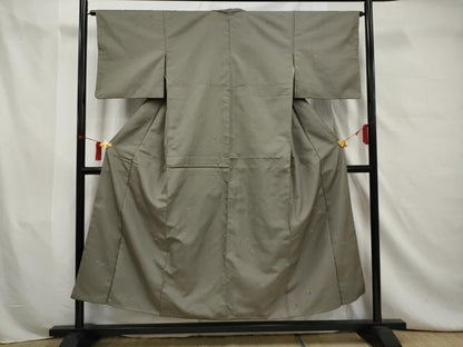 平和屋着物■上質なお召 舞葉文 正絹 逸品 AAAY5477gw