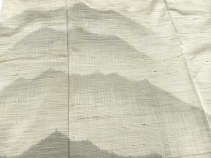 平和屋着物●訪問着 紬地 重ね山文 正絹 逸品 AAAY6284ph