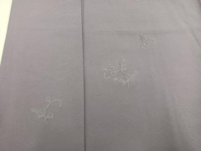 平和屋着物●無地絵羽訪問着 中国三大刺繍 相良刺繍 草花文 藤色 正絹 逸品 AAAY6300ph