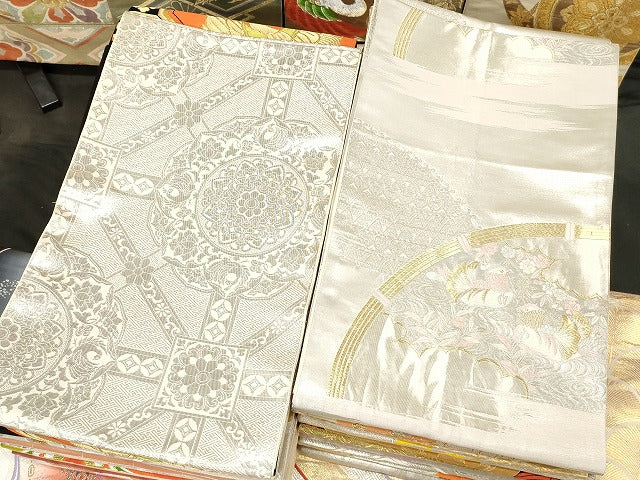 平和屋本店■袋帯 西陣 まとめて100点 鳳凰 鶴 鴛鴦 更紗 花柄 宝相華 金銀糸 など 着用可能多数 未使用品あり 全て正絹 se3462