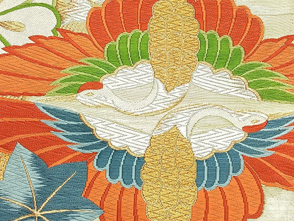 平和屋着物■袋帯 西陣 まとめて100点 向い鶴 尾長鳥 鴛鴦 兎 人物 蝶 風景 更紗 七宝 正倉院 宝相華 金銀糸 未使用品あり 全て正絹 mmm928