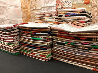 平和屋着物■袋帯 西陣 まとめて100点 向い鶴 尾長鳥 鴛鴦 兎 人物 蝶 風景 更紗 七宝 正倉院 宝相華 金銀糸 未使用品あり 全て正絹 mmm928