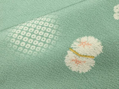平和屋着物▽上質な小紋　単衣　鹿の子丸文　正絹　逸品　CAAV8921gh