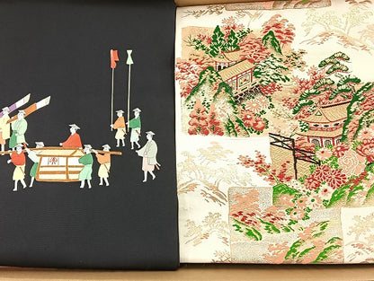 平和屋着物■名古屋帯 まとめて100点 人物 風景 花柄 正倉院 駒刺繍 金彩 金糸 など 着用可能多数 未使用品あり 全て正絹 mmm935