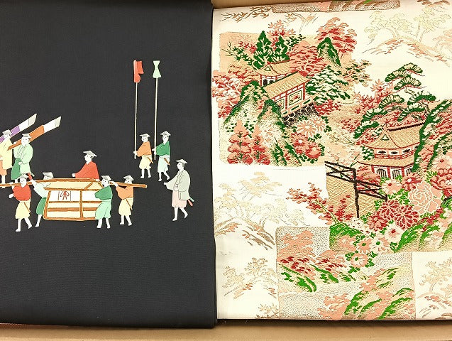 平和屋着物■名古屋帯 まとめて100点 人物 風景 花柄 正倉院 駒刺繍 金彩 金糸 など 着用可能多数 未使用品あり 全て正絹 mmm935