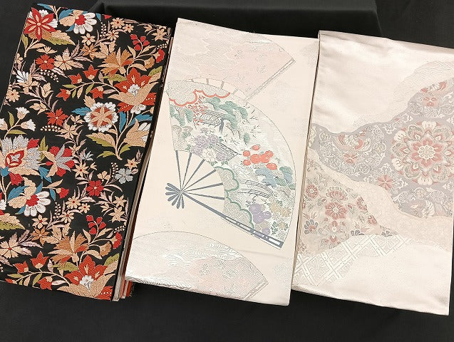 平和屋着物■袋帯 西陣 まとめて100点 鳳凰 向かい鶴 尾長鳥 鴛鴦 向かい蝶 風景 更紗 松竹梅 正倉院 佐賀錦 未使用品あり 全て正絹 mmm937