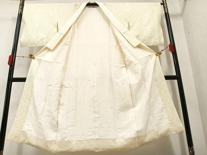 平和屋着物●長襦袢 袷 総絞り 正絹 逸品 AAAY7947ph