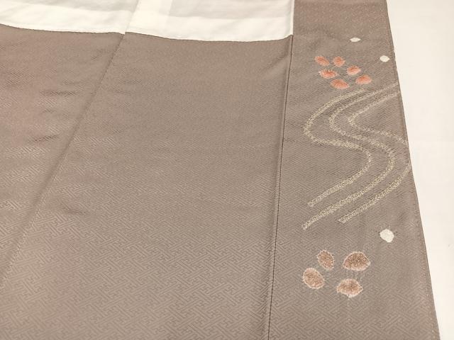 平和屋着物●訪問着　絞り　流水花唐草文　正絹　逸品　AAAY7958ph