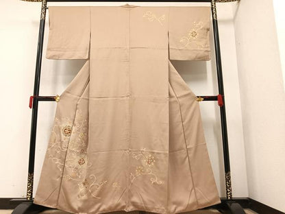 平和屋着物●訪問着 花唐草文 暈し染め 金彩 正絹 逸品 AAAY8621ph