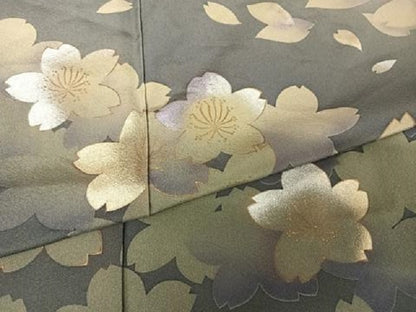 平和屋着物●夢風美 訪問着 舞桜 暈し染め 金銀彩 正絹 逸品 AAAY1625np