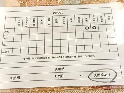 平和屋着物◎六通柄　本袋帯　更紗　金銀糸正絹　逸品　BAAU6044yc