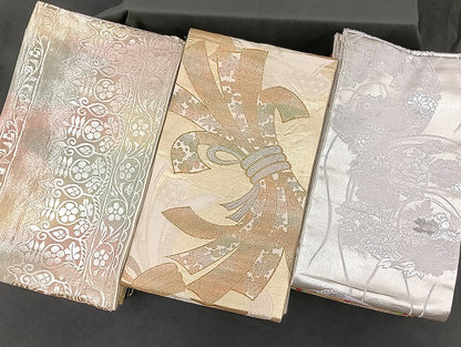 平和屋着物■袋帯 西陣 まとめて100点 鳳凰 鶴 向かい蝶 風景 更紗 花柄 楽器 七宝 正倉院 金銀糸 など 未使用品あり 全て正絹 mmm939