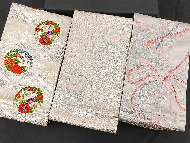 平和屋着物■袋帯 西陣 まとめて100点 鳳凰 向い鶴 尾長鳥 蝶 更紗 松竹梅 花柄 正倉院 金銀糸 着用可能多数 未使用品あり 全て正絹 mmm940
