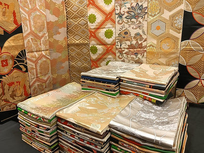 平和屋着物■袋帯 西陣 まとめて100点 鳳凰 鶴 向かい蝶 風景 更紗 花柄 楽器 七宝 正倉院 金銀糸 など 未使用品あり 全て正絹 mmm939