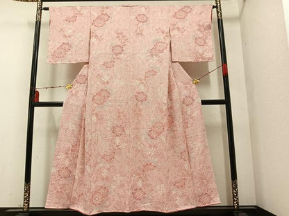 平和屋着物●上質な小紋　絞り　草花文　正絹　逸品　未使用　AAAY8679ph
