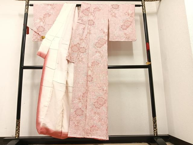 平和屋着物●上質な小紋　絞り　草花文　正絹　逸品　未使用　AAAY8679ph