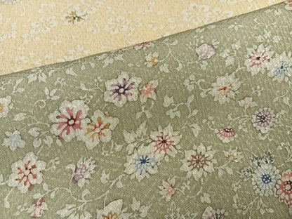 平和屋着物●訪問着 型染め 花唐草文 暈し染め 正絹 逸品 AAAY8924ph