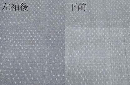 平和屋着物＊極上 夏物 紗紬 十字絣 灰色地 逸品 CZAA3169s5