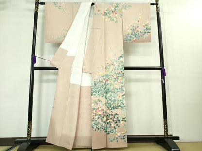 平和屋本店■極上　本加賀友禅作家　上田修壮　訪問着　風景吉祥花文　虹色地　暈し染め　反端付き　逸品　DZAA8450kh5