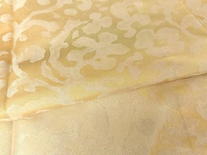 平和屋着物▽お召 単衣 花唐草文 正絹 逸品 未使用 AAAY1750np