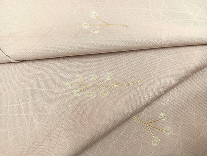 平和屋着物●上質な小紋　絞り　草木文　金彩　正絹　逸品　AAAZ0521ph