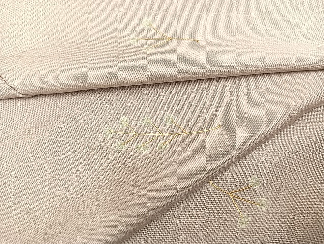 平和屋着物●上質な小紋　絞り　草木文　金彩　正絹　逸品　AAAZ0521ph